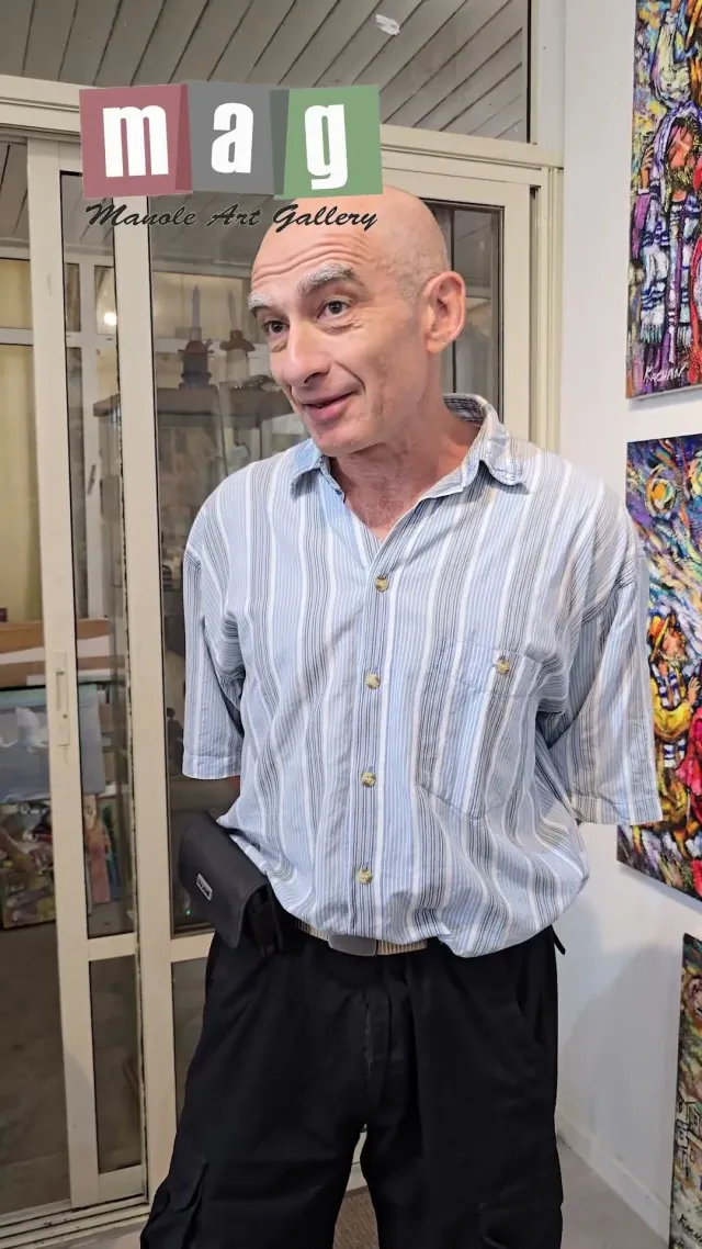 Michael Kachan at Group Exhibition No. 35 Opening in Ein Hod